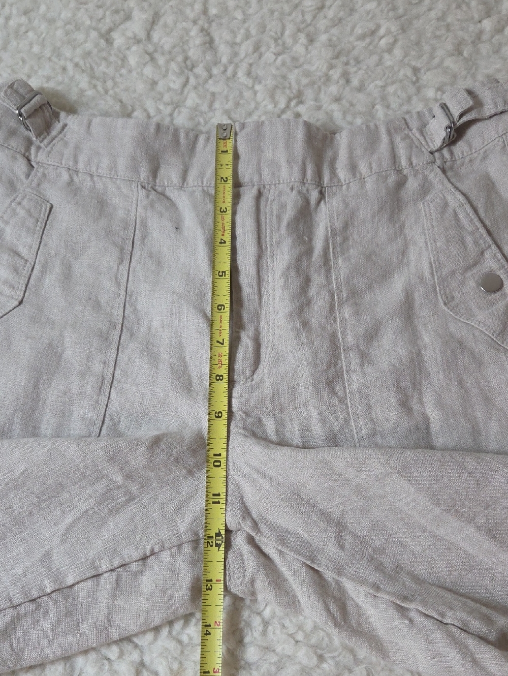 Athleta Voyager Linen Pant Sz 12 Regular Undyed - Picture 13 of 14